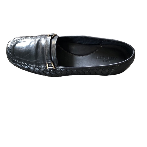 Sesto MEUCCI Black Woven Leather Slip On Shoes Size 11M - Picture 2 of 14
